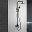Conjunto barra de ducha monomando Belgica negro mate de Imex